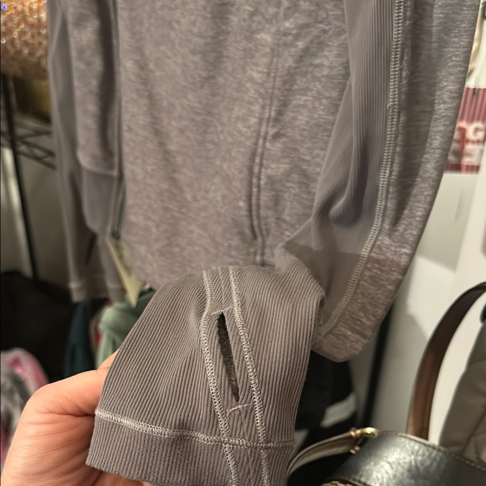 Gray Asymmetrical Zip Jacket - image 3